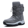 thumbnail image 1 of Stepedia Winter Boots Men Outdoor Mid Calf Waterproof Snow Boots with Faux Fur, Gray, 1 of 8