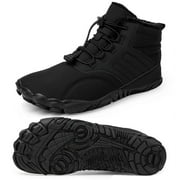 Stepedia Women's Men's Ankle Winter Boots Faux Fur Lining Waterproof Warm Snow Boots Booties with Memory Foam