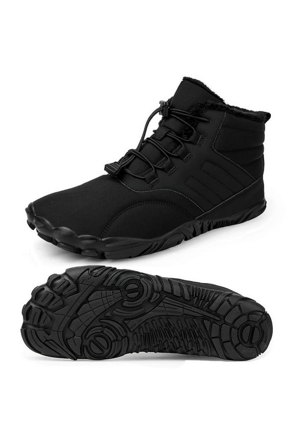 Women's Men's Ankle Winter Boots Faux Fur Lining Waterproof Warm Snow Boots Booties with Memory Foam