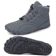 thumbnail image 1 of Stepedia Barefoot Winter Hiking Boots Men Women Wide Toe Box Waterproof Snow Boots for Outdoor Walking, Black 14 Women/13 Men, 1 of 8