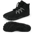 thumbnail image 1 of Stepedia Women's Men's Wide Toe Box Winter Snow Boots Barefoot Waterproof Hiking Shoes, Black 9.5 Women/8.5 Men, 1 of 7