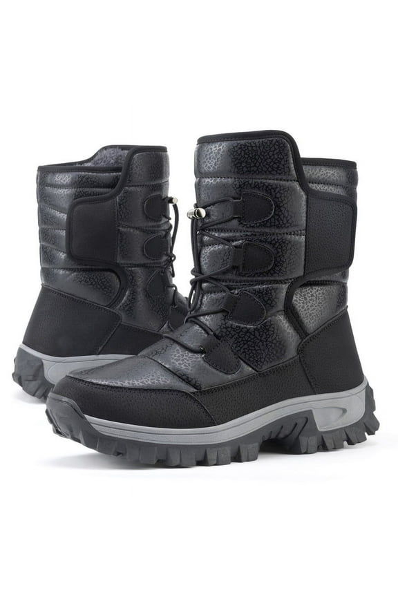 Women's Snow Boots Warm Insulated Faux Fur Lined Mid Calf Waterproof Winter Shoes