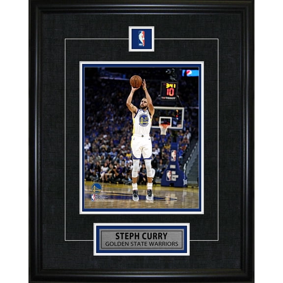 Steph Curry Framed Pin & Plate Warriors - Officially Licensed NBA Wall Art