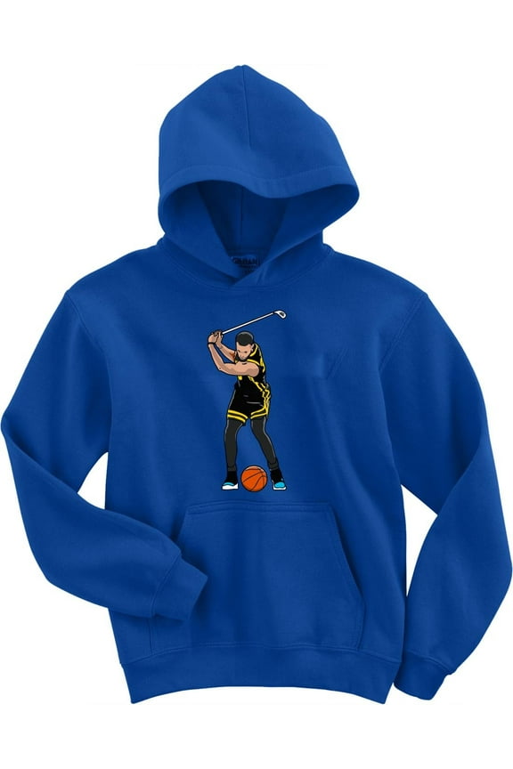 Steph Curry Golf Swing Golden State Hooded Sweatshirt Hoodie