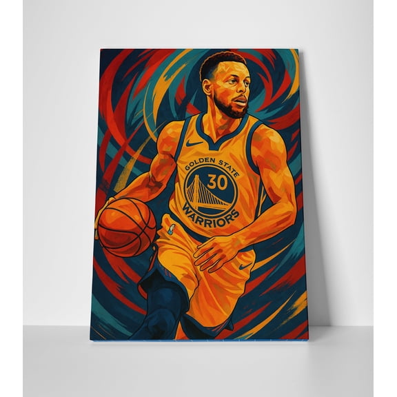 Steph Curry Painting Poster or Wrapped Canvas