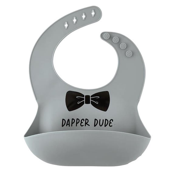 Stephan Baby N6622 Silicone Bib, Dapper Dude