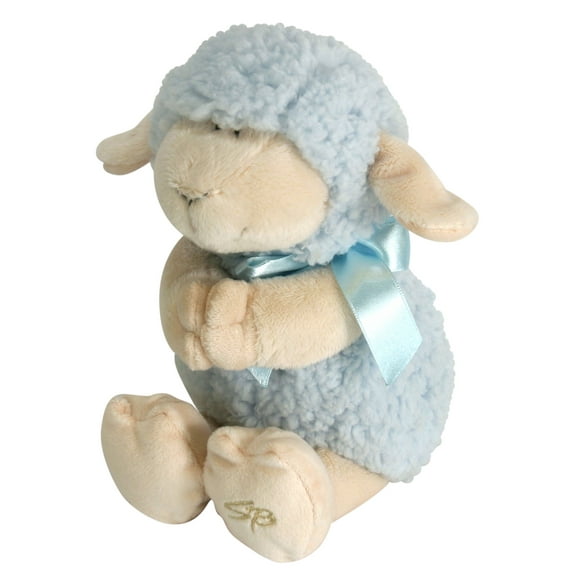 Stephan Baby Ultra Soft and Huggable Musical Praying Woolly Lamb, Blue