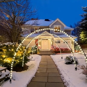 Stephan Roberts 3 Pack 10FT Christmas Light Arch with 8 Modes for Pathway