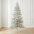 thumbnail image 1 of Stephan Roberts 6ft Slim Pre-Lit Flocked Alpine Balsam Christmas Tree – 780 Tips, 170 Warm White & Multicolor LEDs, 10 Light Modes, Faux Holiday Tree, 1 of 15