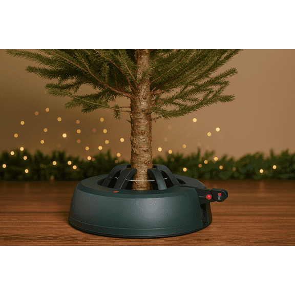 Stephan Roberts Heavy-Duty Green Wide Mouth Live Christmas Tree Stand, Holds Trees Up to 8 ft