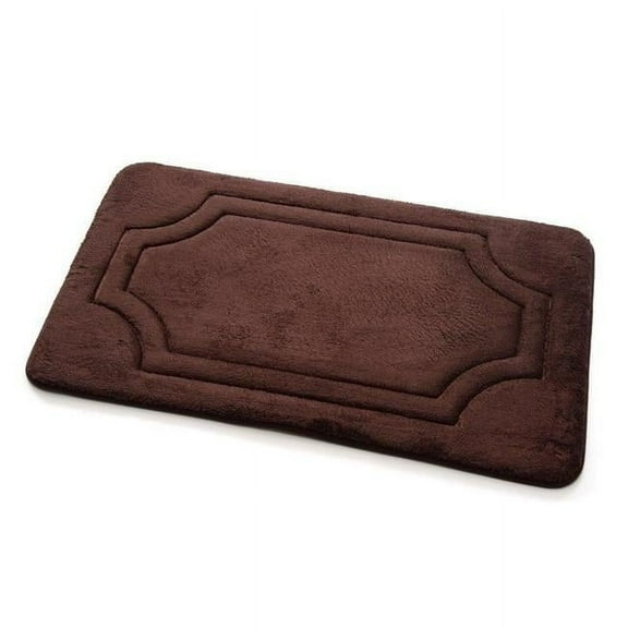 Stephan Roberts Home BFDM-24C787-12 17 x 24 in. Luxurious Memory Foam Bath Mat with Water Shield Technology - French Roast