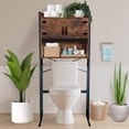 thumbnail image 1 of Stephan Roberts Over The Toilet Bathroom and Laundry Organizer and Storage Rack Height Adjustable Shelf, Wood, 1 of 9