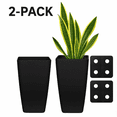 thumbnail image 1 of Stephan Roberts Tall 22 " Planters with Drainage Holes Set of 2, Black, 1 of 11