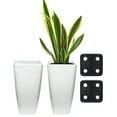 thumbnail image 1 of Stephan Roberts Tall 22 " Planters with Drainage Holes Set of 2, White, 1 of 9