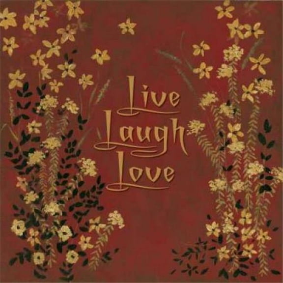 Stephanie Marrott Art  Live-Laugh-Love Poster Print by Stephanie Marrott, 12 x 12 - Small
