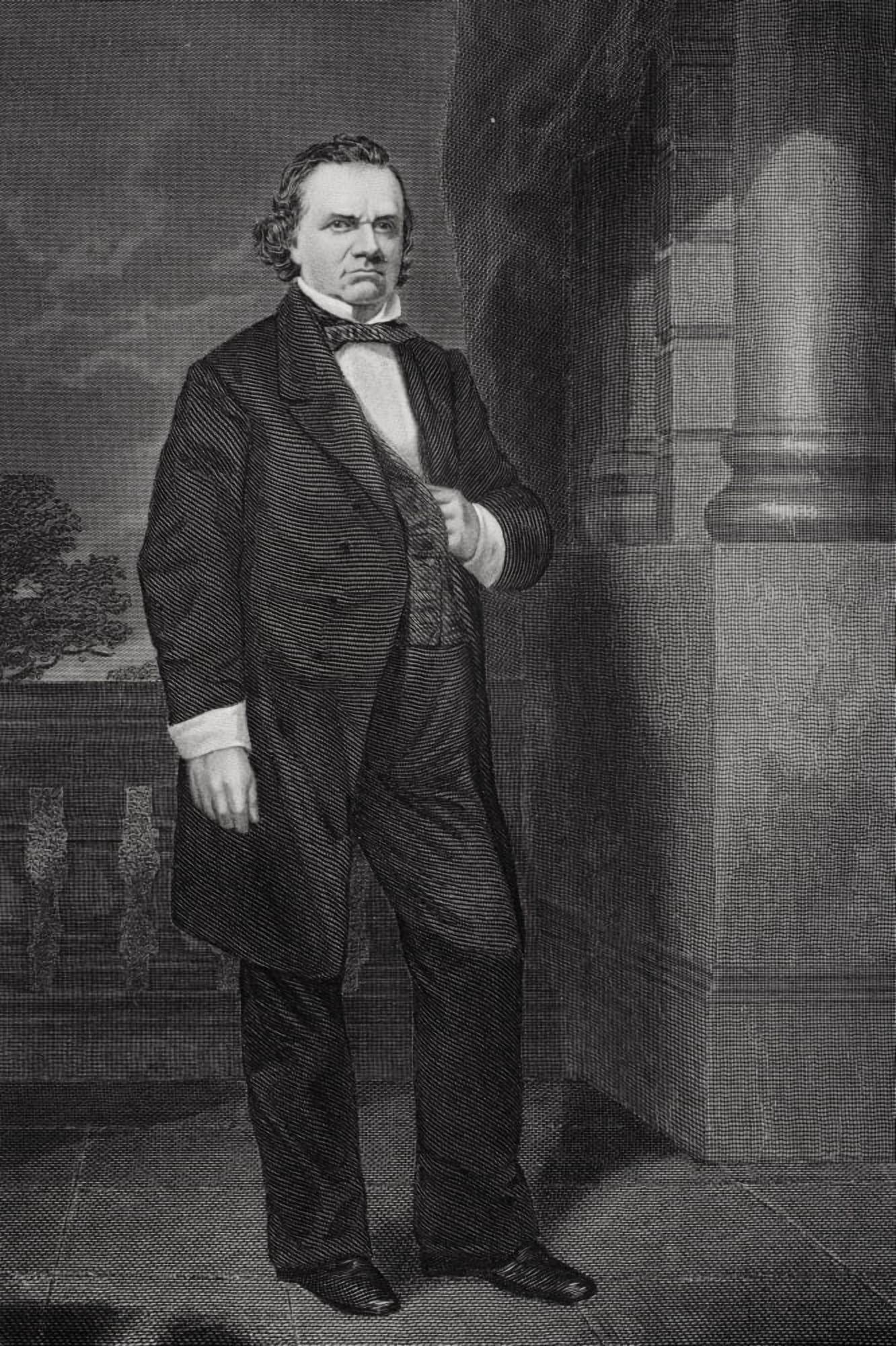 Stephen Arnold Douglas 1813 To 1861 American Politician And Leader Of Democratic Party From Painting By Alonzo Chappel Canvas Art - Ken Welsh Design Pics (22 x 34)