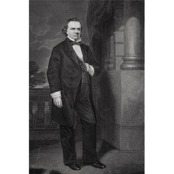 Stephen Arnold Douglas 1813 To 1861 American Politician & Leader of Democratic Party From Painting by Alonzo Chappel 2 Poster Print, Large - 22 x 34