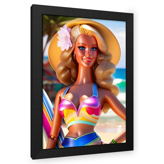Stephen Chambers 11x14 Black Modern Wood Framed Wall Art Titled - Barbie 6