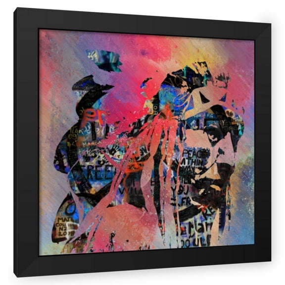 Stephen Chambers 12x12 Black Modern Wood Framed Wall Art Titled - Peace Chief 2