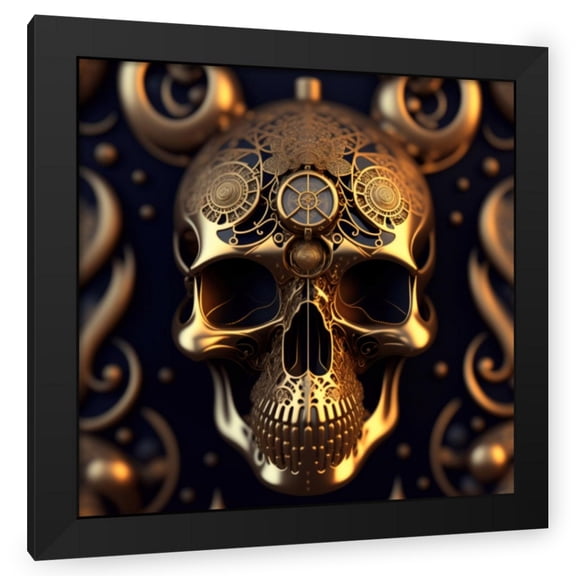 Stephen Chambers 12x12 Black Modern Wood Framed Wall Art Titled - Skull 62