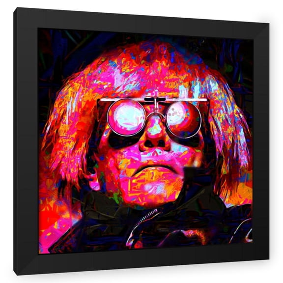 Stephen Chambers 12x12 Black Modern Wood Framed Wall Art Titled - Warhol 2