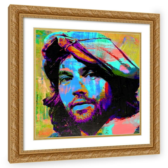 Stephen Chambers 12x12 Gold Ornate Wood Framed With Double Matting Wall Art Titled - Lowell Cyan
