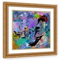 thumbnail image 1 of Stephen Chambers 12x12 Gold Ornate Wood Framed With Double Matting Wall Art Titled - Moai 1, 1 of 6