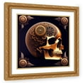 thumbnail image 1 of Stephen Chambers 12x12 Gold Ornate Wood Framed With Double Matting Wall Art Titled - Skull 4, 1 of 6