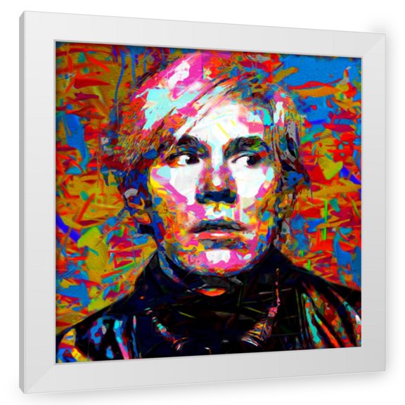 Stephen Chambers 12x12 White Modern Wood Framed Wall Art Titled - Andy Warhol