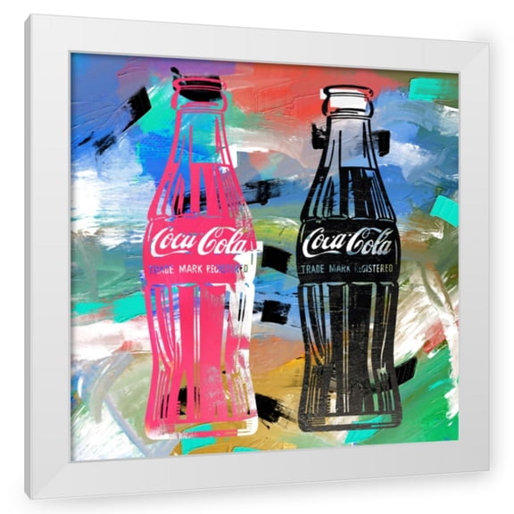 Stephen Chambers 12x12 White Modern Wood Framed Wall Art Titled - Coca Cola
