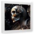 thumbnail image 1 of Stephen Chambers 12x12 White Modern Wood Framed Wall Art Titled - Skull 37, 1 of 6