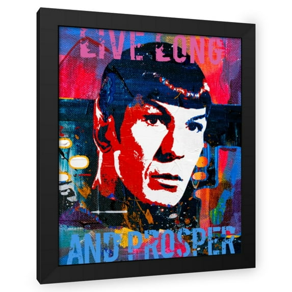 Stephen Chambers 12x14 Black Modern Wood Framed Wall Art Titled - Live Long