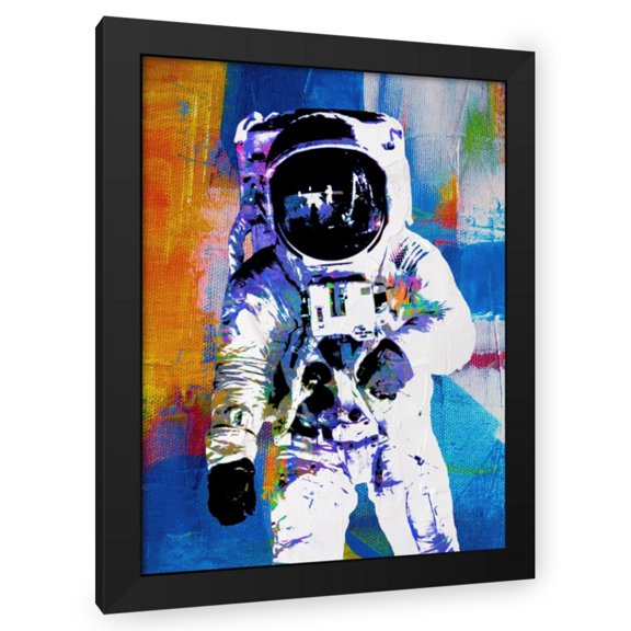 Stephen Chambers 12x14 Black Modern Wood Framed Wall Art Titled - Moonman 1