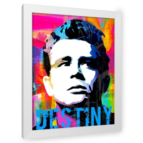 Stephen Chambers 12x14 White Modern Wood Framed Wall Art Titled - Destiny