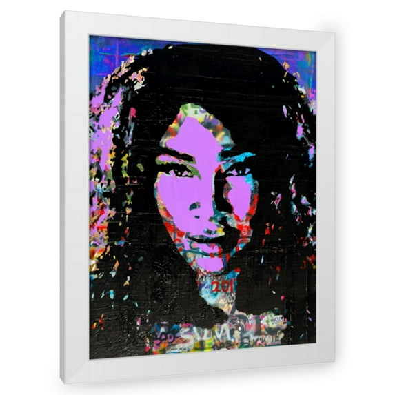 Stephen Chambers 12x14 White Modern Wood Framed Wall Art Titled - Serena2