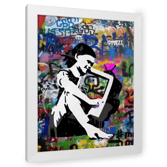 Stephen Chambers 12x14 White Modern Wood Framed Wall Art Titled - The End