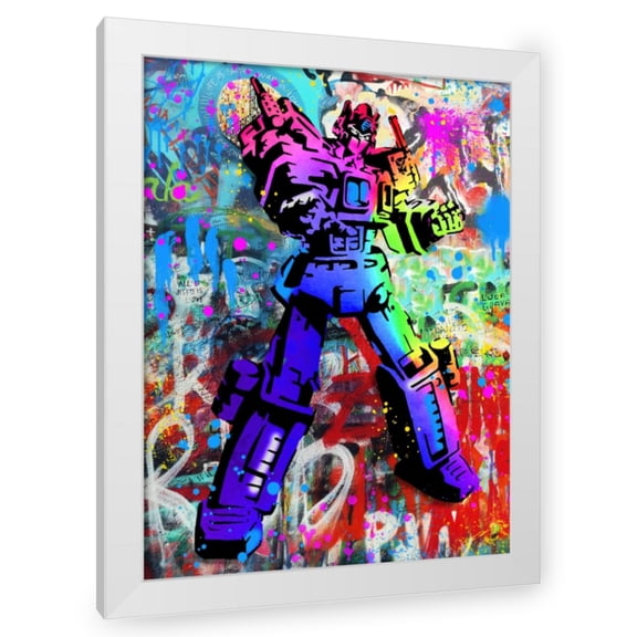 Stephen Chambers 12x14 White Modern Wood Framed Wall Art Titled - Transformers