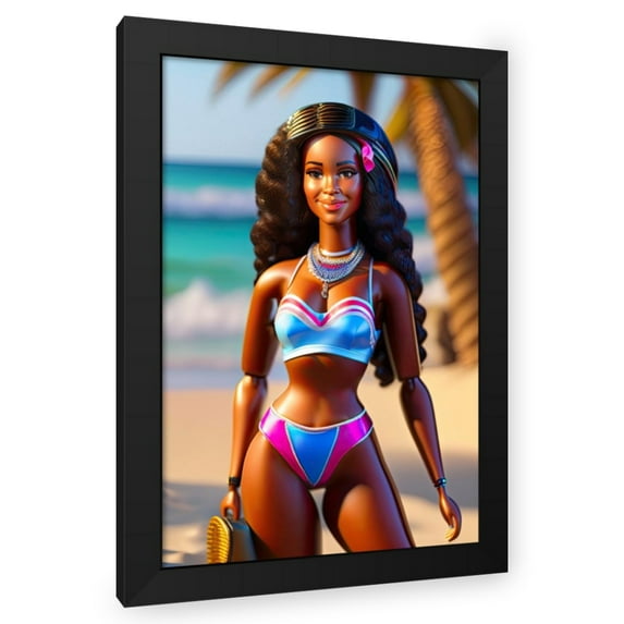 Stephen Chambers 13x18 Black Modern Wood Framed Wall Art Titled - Barbie 3