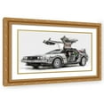 thumbnail image 1 of Stephen Chambers 14x10 Gold Ornate Wood Framed With Double Matting Wall Art Titled - Delorean 3, 1 of 6