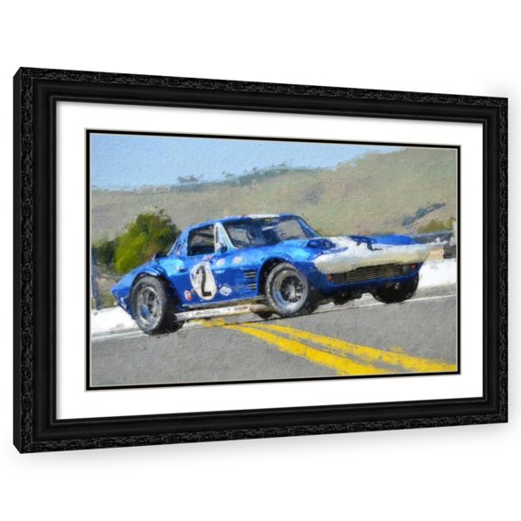 Stephen Chambers 14x11 Black Ornate Wood Framed With Double Matting Wall Art Titled - Corvette Grand Sport 6