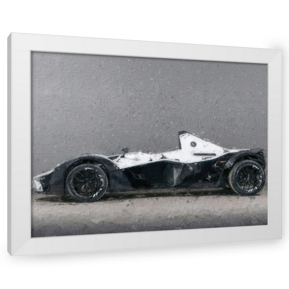 Stephen Chambers 14x11 White Modern Wood Framed Wall Art Titled - Bac Mono 7