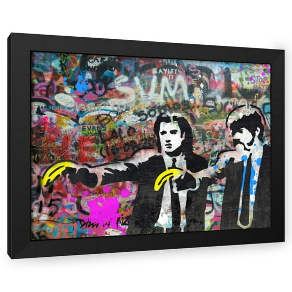 Stephen Chambers 14x12 Black Modern Wood Framed Wall Art Titled - Pulp Fiction