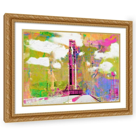Stephen Chambers 14x12 Gold Ornate Wood Framed With Double Matting Wall Art Titled - Artemis On Pad