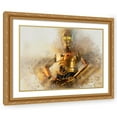 thumbnail image 1 of Stephen Chambers 14x12 Gold Ornate Wood Framed With Double Matting Wall Art Titled - C 3Po Watercolor, 1 of 6