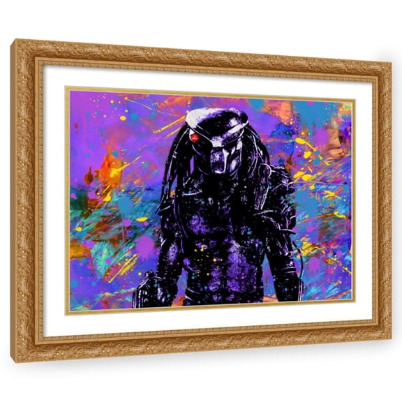 Stephen Chambers 14x12 Gold Ornate Wood Framed With Double Matting Wall Art Titled - Predator