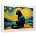 thumbnail image 1 of Stephen Chambers 14x12 White Modern Wood Framed Wall Art Titled - Black Cat 5, 1 of 6