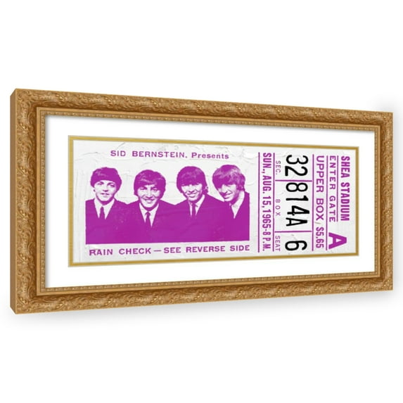 Stephen Chambers 14x8 Gold Ornate Wood Framed With Double Matting Wall Art Titled - Shea Ticket