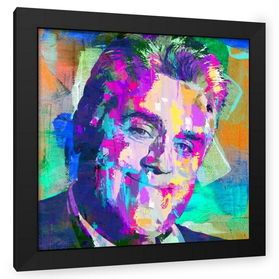 Stephen Chambers 15x15 Black Modern Wood Framed Wall Art Titled - Jay Leno