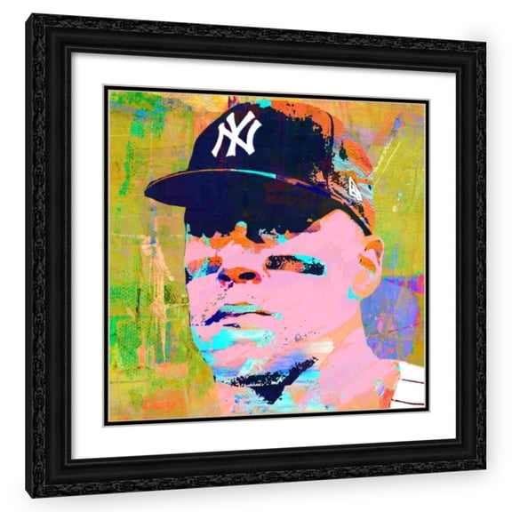 Stephen Chambers 15x15 Black Ornate Wood Framed With Double Matting Wall Art Titled - Aaron Judge