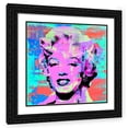thumbnail image 1 of Stephen Chambers 15x15 Black Ornate Wood Framed With Double Matting Wall Art Titled - Pink Marilyn, 1 of 6